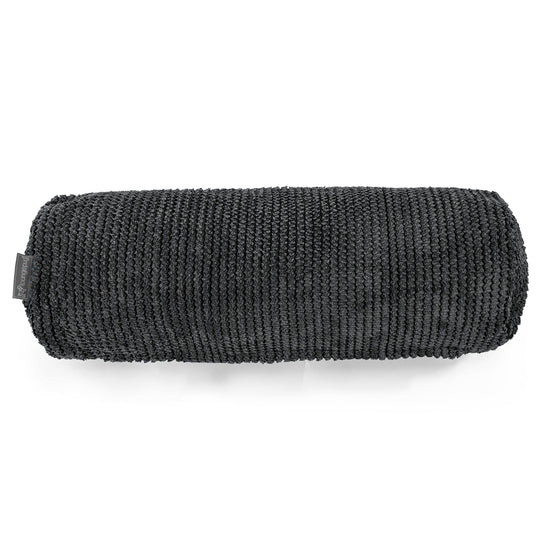Bolster Scatter Cushion Cover 20 x 55cm - Pom Pom Black 02