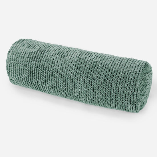 Bolster Scatter Cushion Cover 20 x 55cm - Pom Pom Emerald Green 01