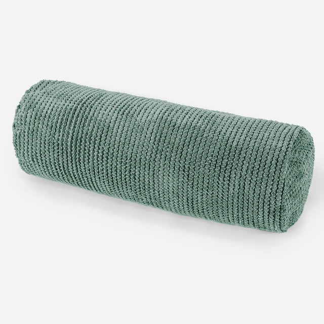 Bolster Scatter Cushion Cover 20 x 55cm - Pom Pom Emerald Green 01