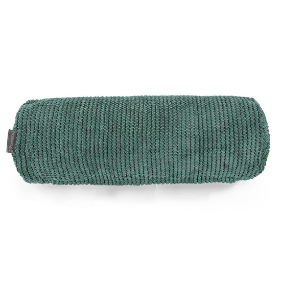 Bolster Scatter Cushion Cover 20 x 55cm - Pom Pom Emerald Green 02