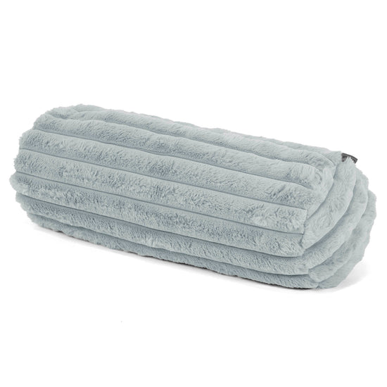 Bolster Scatter Cushion Cover 20 x 55cm - Ultra Plush Cord Duck Egg Blue 01