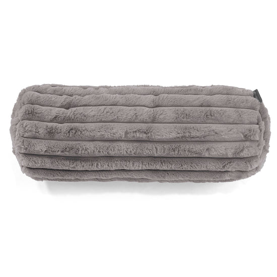 Bolster Scatter Cushion Cover 20 x 55cm - Ultra Plush Cord Grey 02