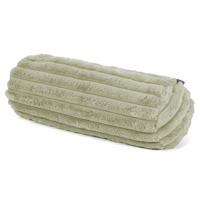 Bolster Scatter Cushion Cover 20 x 55cm - Ultra Plush Cord Sage Green 01