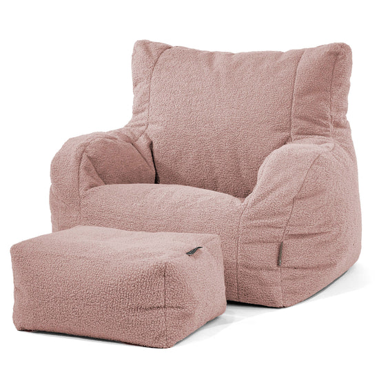 Josephine Bean Bag Armchair - Boucle Pink 02