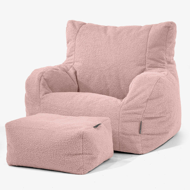 Josephine Bean Bag Armchair - Boucle Pink 02