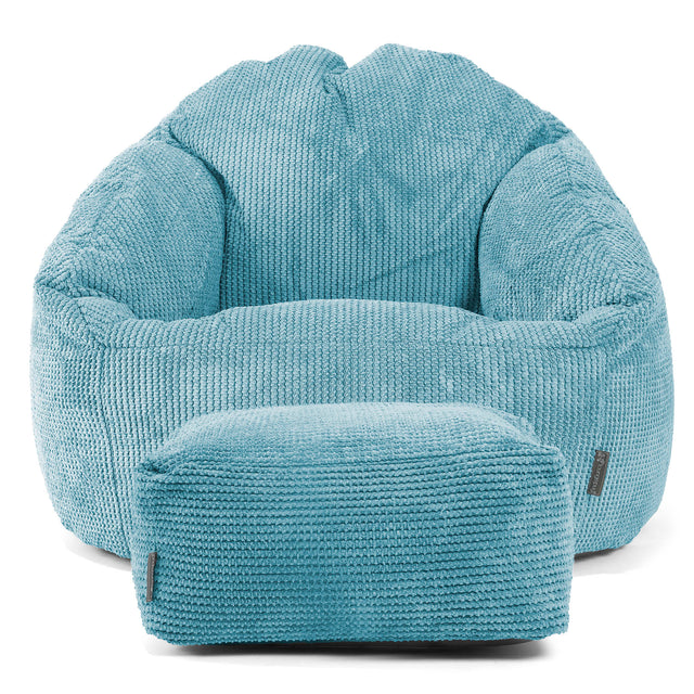 Bubble Bean Bag Chair - Pom Pom Aegean Blue 02