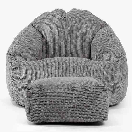 Bubble Bean Bag Chair - Pom Pom Charcoal Grey 02