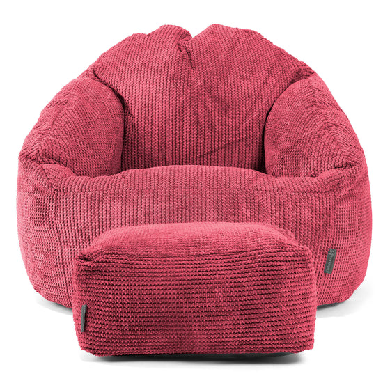 Bubble Bean Bag Chair - Pom Pom Pastel Red 02