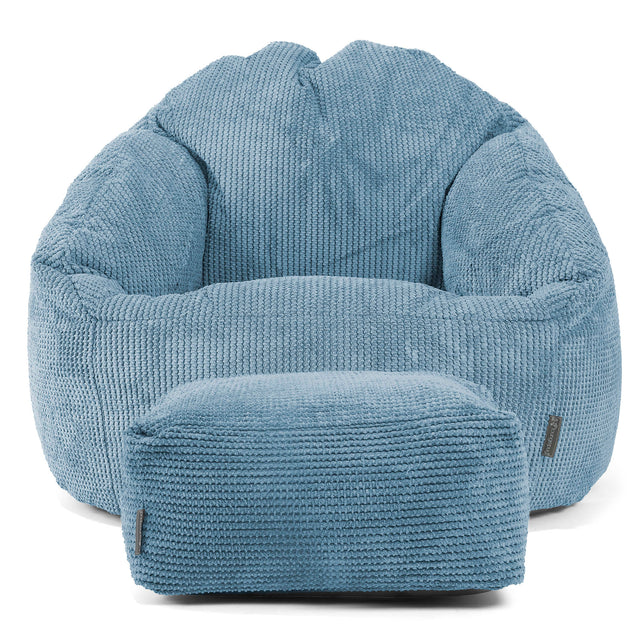 Bubble Bean Bag Chair - Pom Pom Sky Blue 02