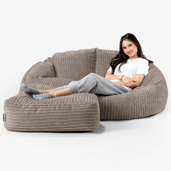 Bubble Sofa Bean Bag - Cord Dovetail Grey 03