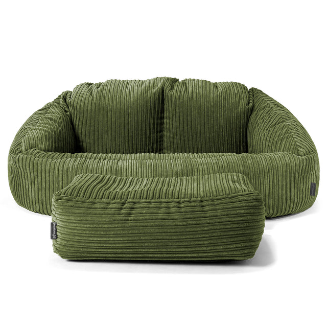 Bubble Sofa Bean Bag - Cord Forest Green 02