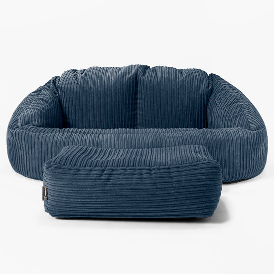 Bubble Sofa Bean Bag - Cord Navy Blue 02