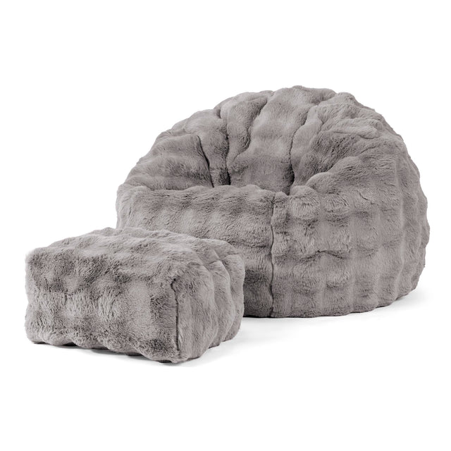 classic-bean-bag-chair-bubble-faux-fur-grey 02