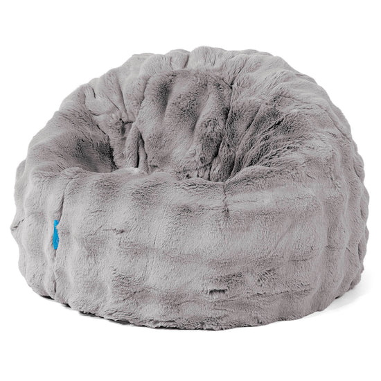 Classic Kids Bean Bag Chair 1-5 yr - Bubble Faux Fur Grey 01