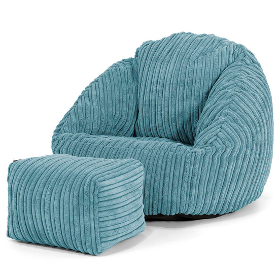 Children's Bubble Bean Bag 1-3 yr - Cord Aegean Blue 02