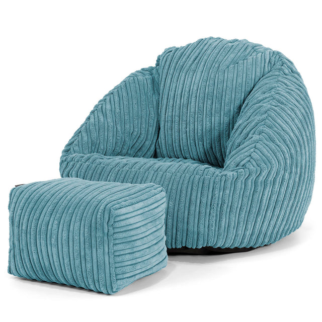 Children's Bubble Bean Bag 1-3 yr - Cord Aegean Blue 02