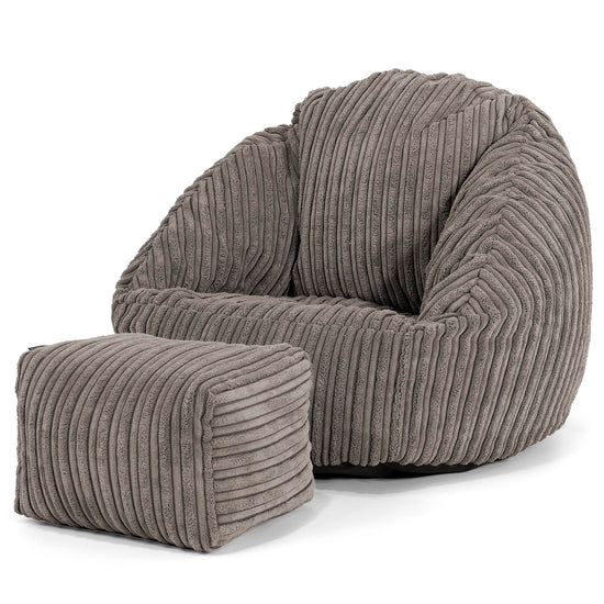 Children's Bubble Bean Bag 1-3 yr - Cord Graphite Grey 02