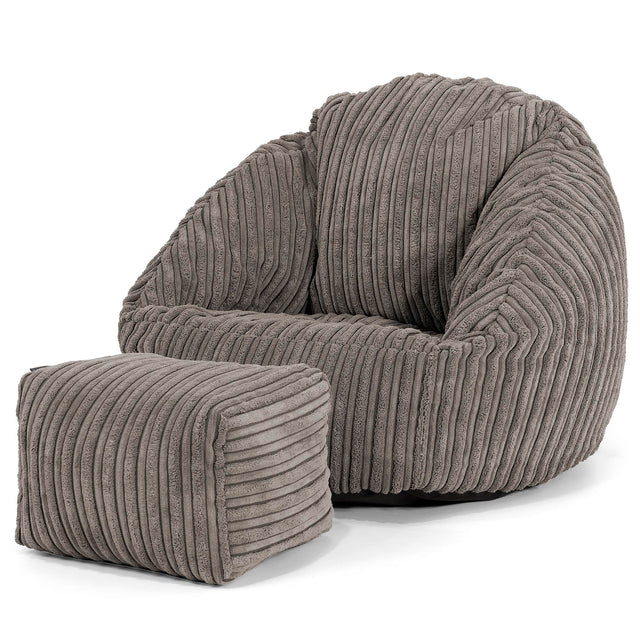 Children's Bubble Bean Bag 1-3 yr - Cord Graphite Grey 02