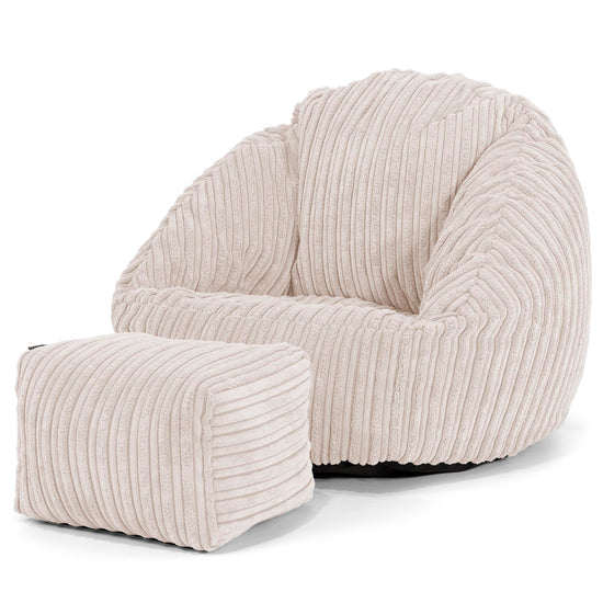 Children's Bubble Bean Bag 1-3 yr - Cord Ivory 02