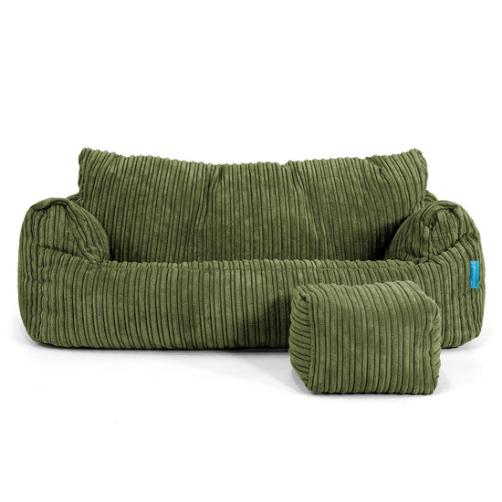 Josephine Children's Sofa Bean Bag 1-5 yr - Cord Forest Green 02