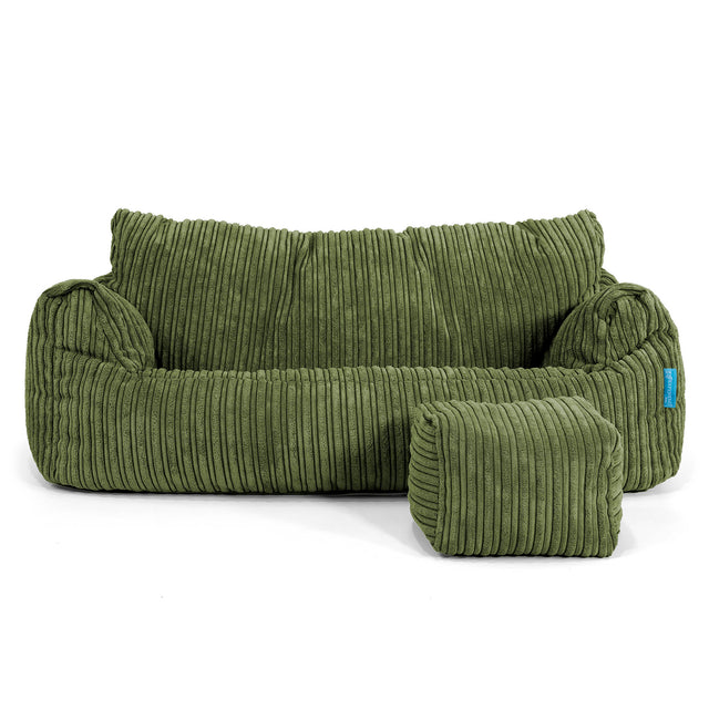 Josephine Children's Sofa Bean Bag 1-5 yr - Cord Forest Green 02