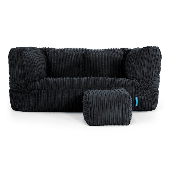 Albert Kids Sofa Bean Bag 2-6 yr - Cord Black 02