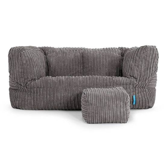 Albert Kids Sofa Bean Bag 2-6 yr - Cord Graphite Grey 02