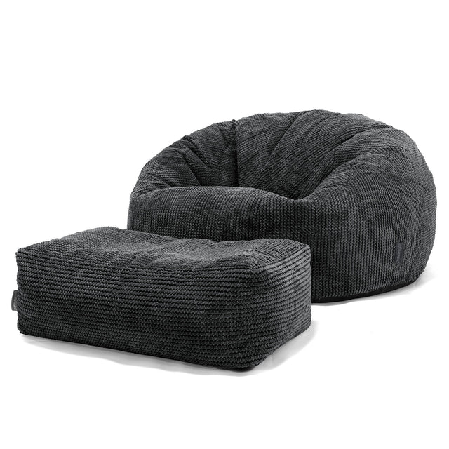 Classic Sofa Bean Bag - Pom Pom Black 02