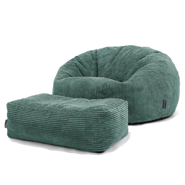 Classic Sofa Bean Bag - Pom Pom Emerald Green 02