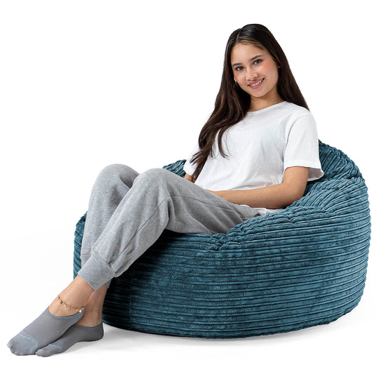 Archi Bean Bag Chair - Cord Navy Blue 02