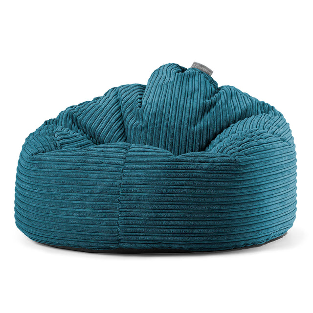 Archi Bean Bag Chair - Cord Teal Blue 01