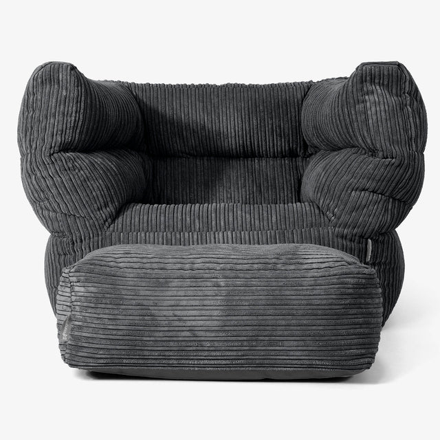 Albert Bean Bag Armchair 2.0 - Cord Black 02