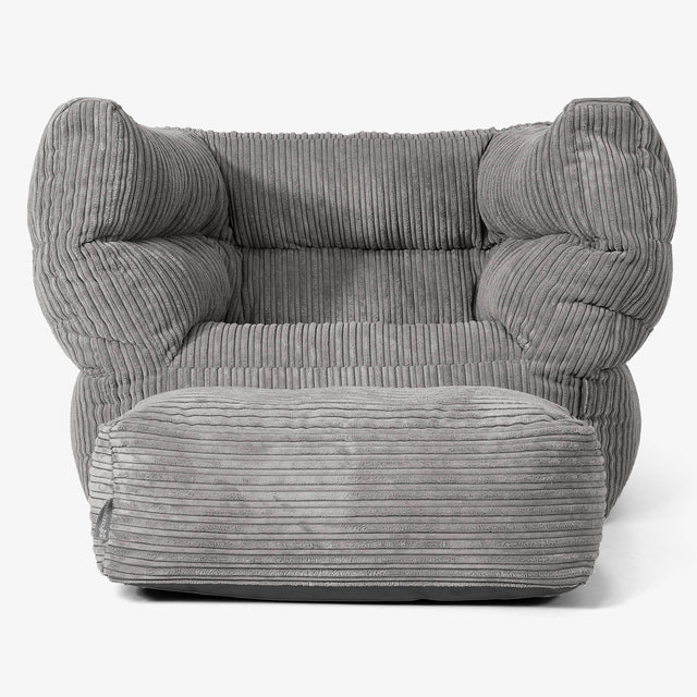 Albert Bean Bag Armchair 2.0 - Cord Graphite Grey 02