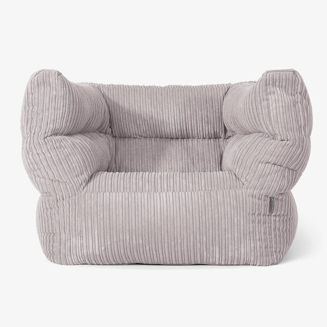 Albert Bean Bag Armchair 2.0 - Cord Silver Grey 01
