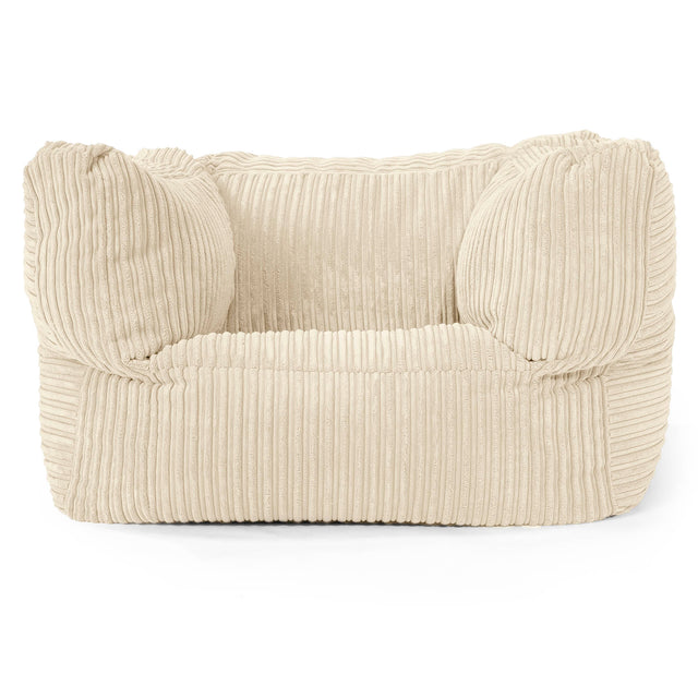 Albert Bean Bag Armchair - Cord Cream 01