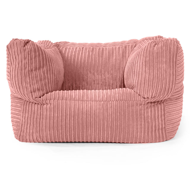 Albert Bean Bag Armchair - Cord Peach 01