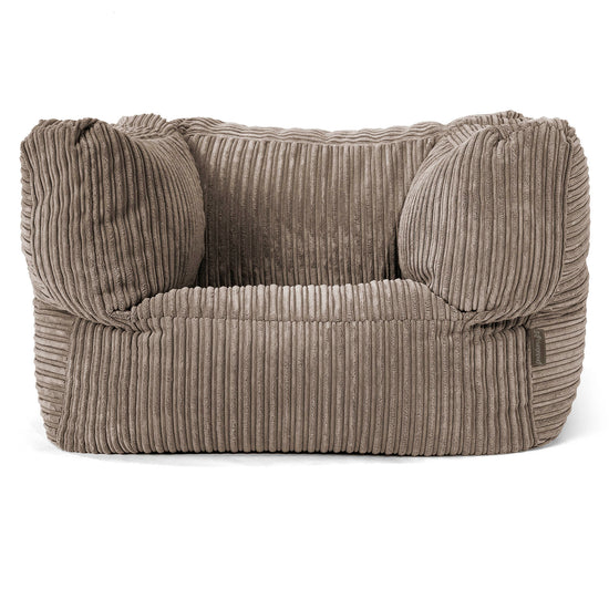 Albert Bean Bag Armchair - Cord Dovetail Grey 01