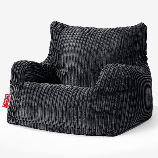 Josephine Bean Bag Armchair - Cord Black 01