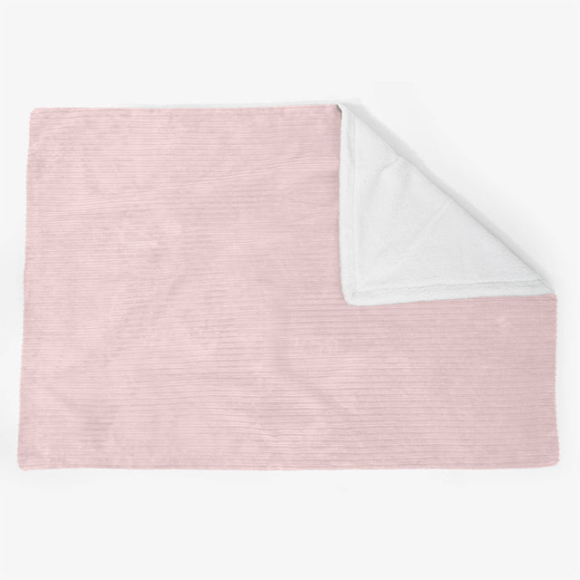 Large Sherpa Throw / Blanket 140 x 200cm - Cord Blush Pink 02