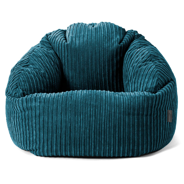 Bubble Bean Bag Chair - Cord Teal Blue 01