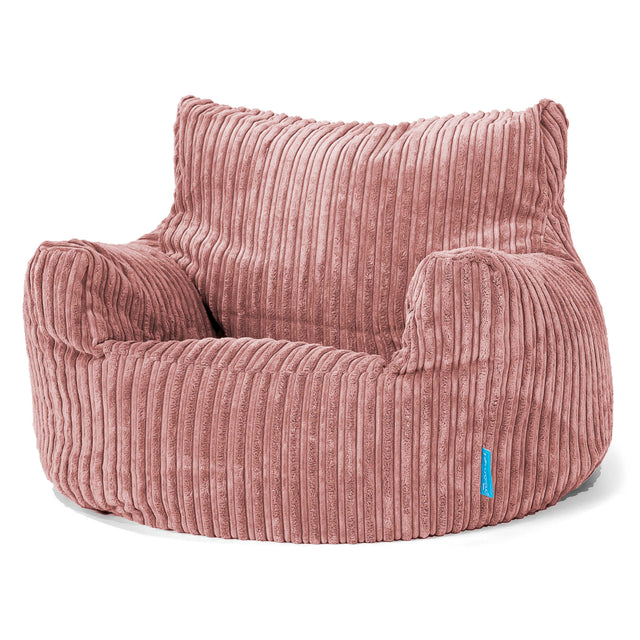 Children's Armchair Bean Bag 3-8 yr - Cord Peach 01