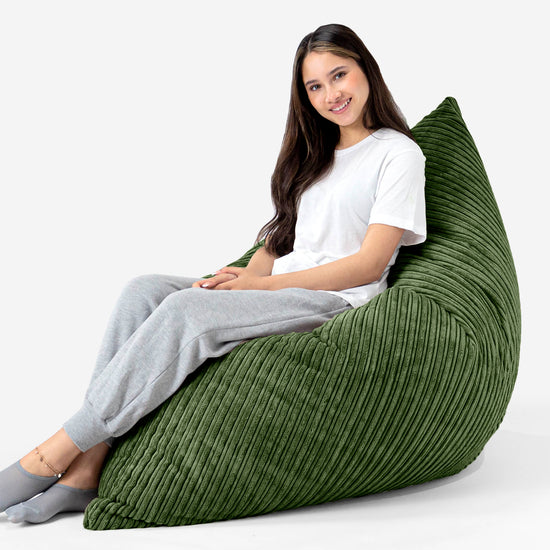 XL Pillow Beanbag - Cord Forest Green 03