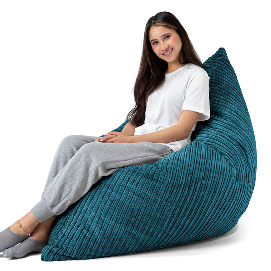 XL Pillow Beanbag - Cord Teal Blue 03