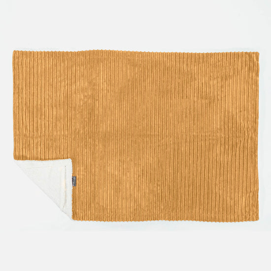 Sherpa Throw / Blanket - Cord Golden Honey 03