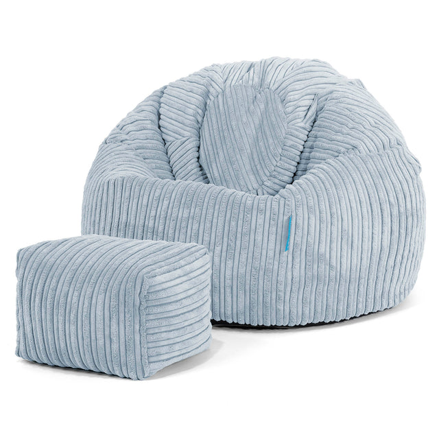 Classic Kids Bean Bag Chair 1-5 yr - Cord Baby Blue 02