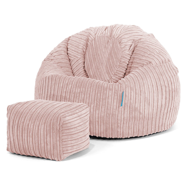 Classic Kids Bean Bag Chair 1-5 yr - Cord Blush Pink 02