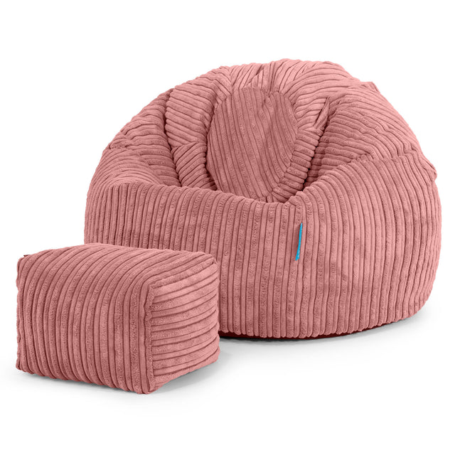 Classic Kids Bean Bag Chair 1-5 yr - Cord Peach 02