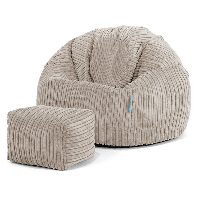 Classic Kids Bean Bag Chair 1-5 yr - Cord Mink 02
