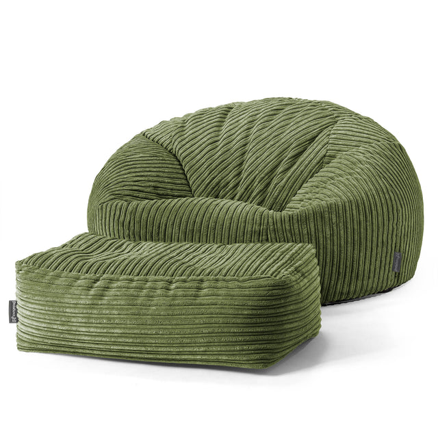Classic Sofa Bean Bag - Cord Forest Green