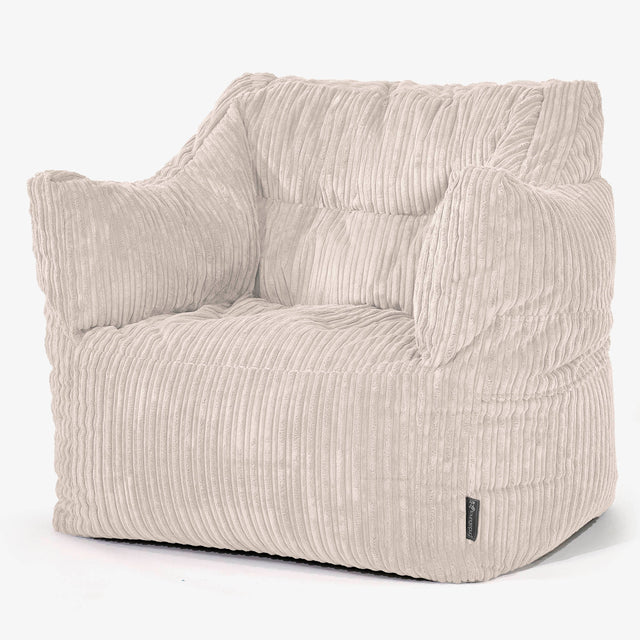 Victor Bean Bag Armchair - Cord Ivory 01